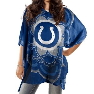 Women’s Indianapolis colts NFL sheer caftan one size 826